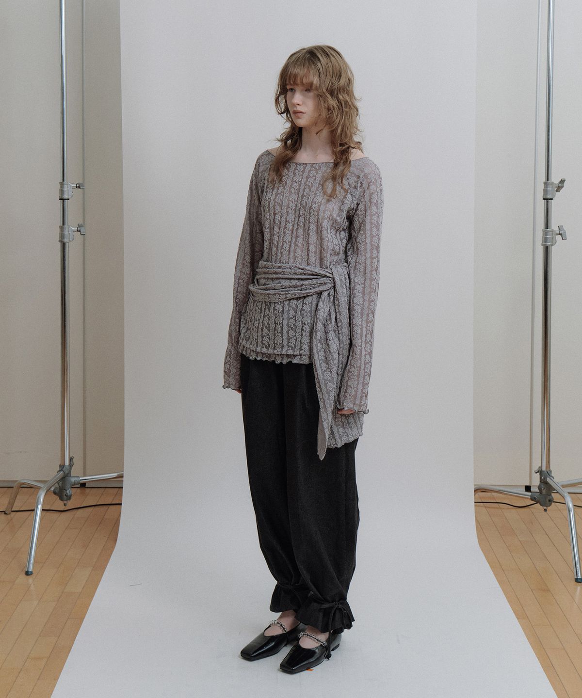 에핑글러(EPINGLER) RIBBON PANTS - BLACK