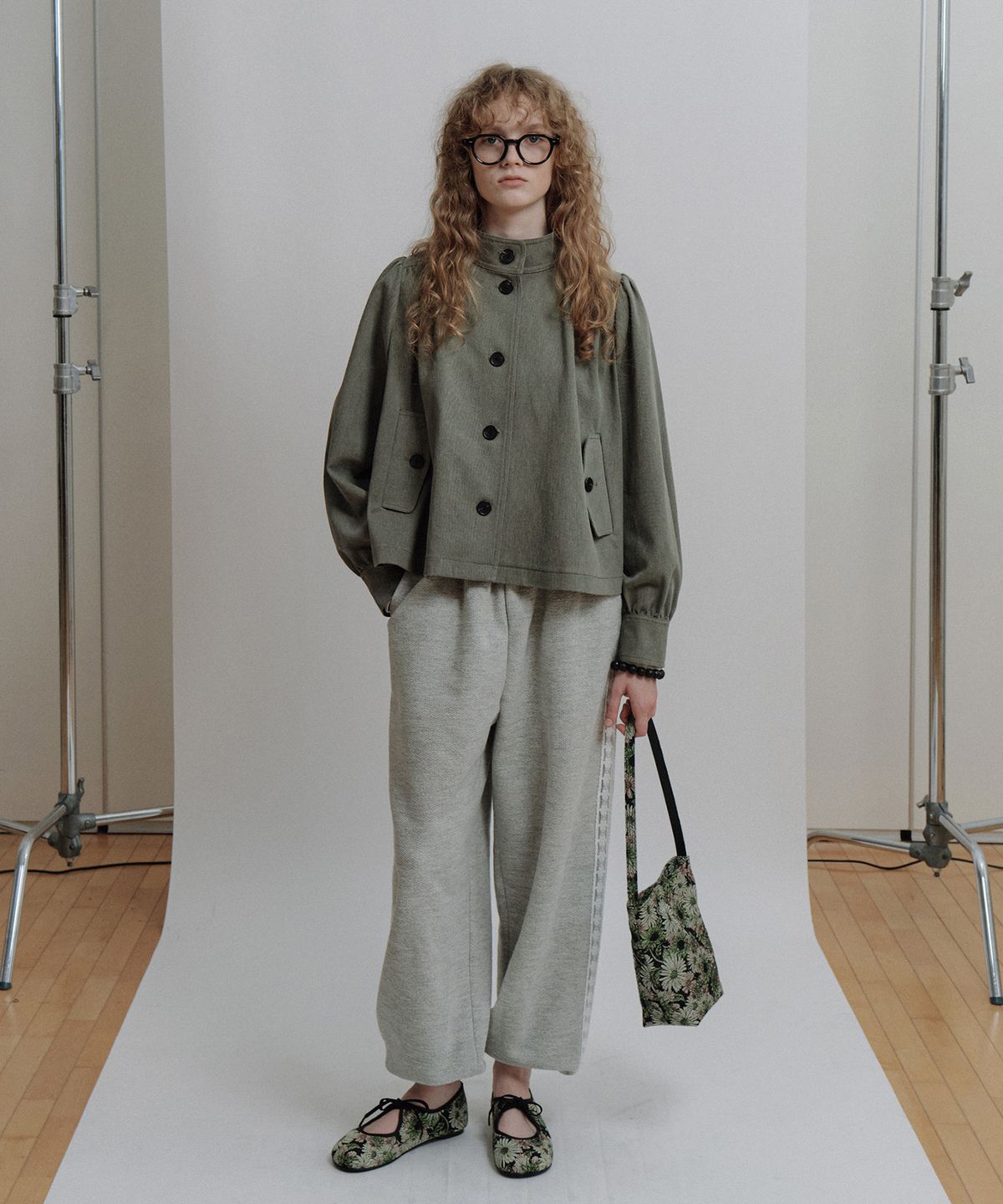 에핑글러(EPINGLER) WOOL BLEND LACED SWEATPANTS - OATMEAL