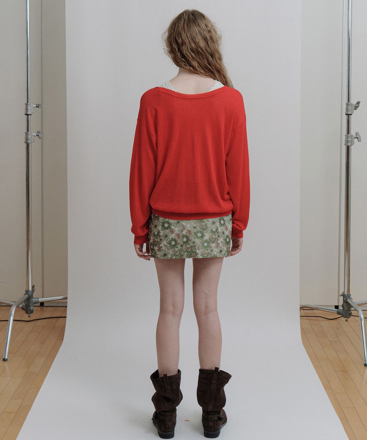 에핑글러(EPINGLER) FLOWER JACQUARD MINI SKIRT - MINT