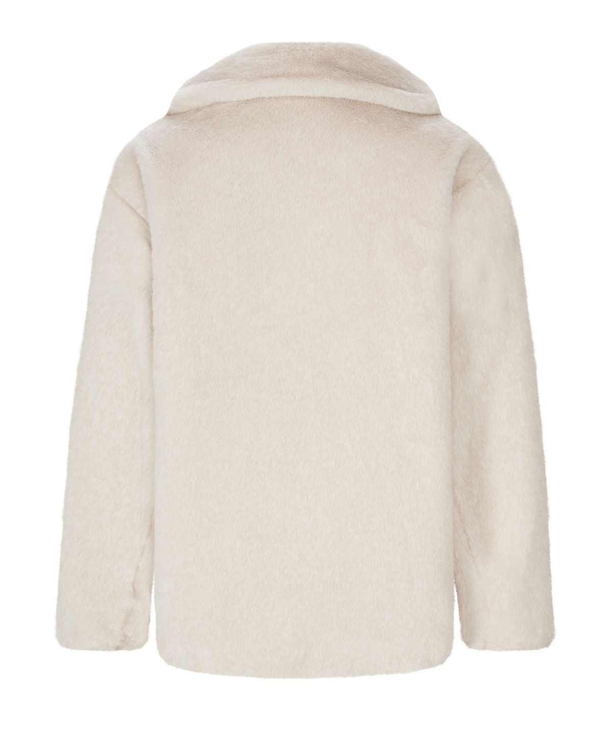 루시르주(LUCIR ZU) Relaxed Faux Mink Fur Jacket (Ivory)
