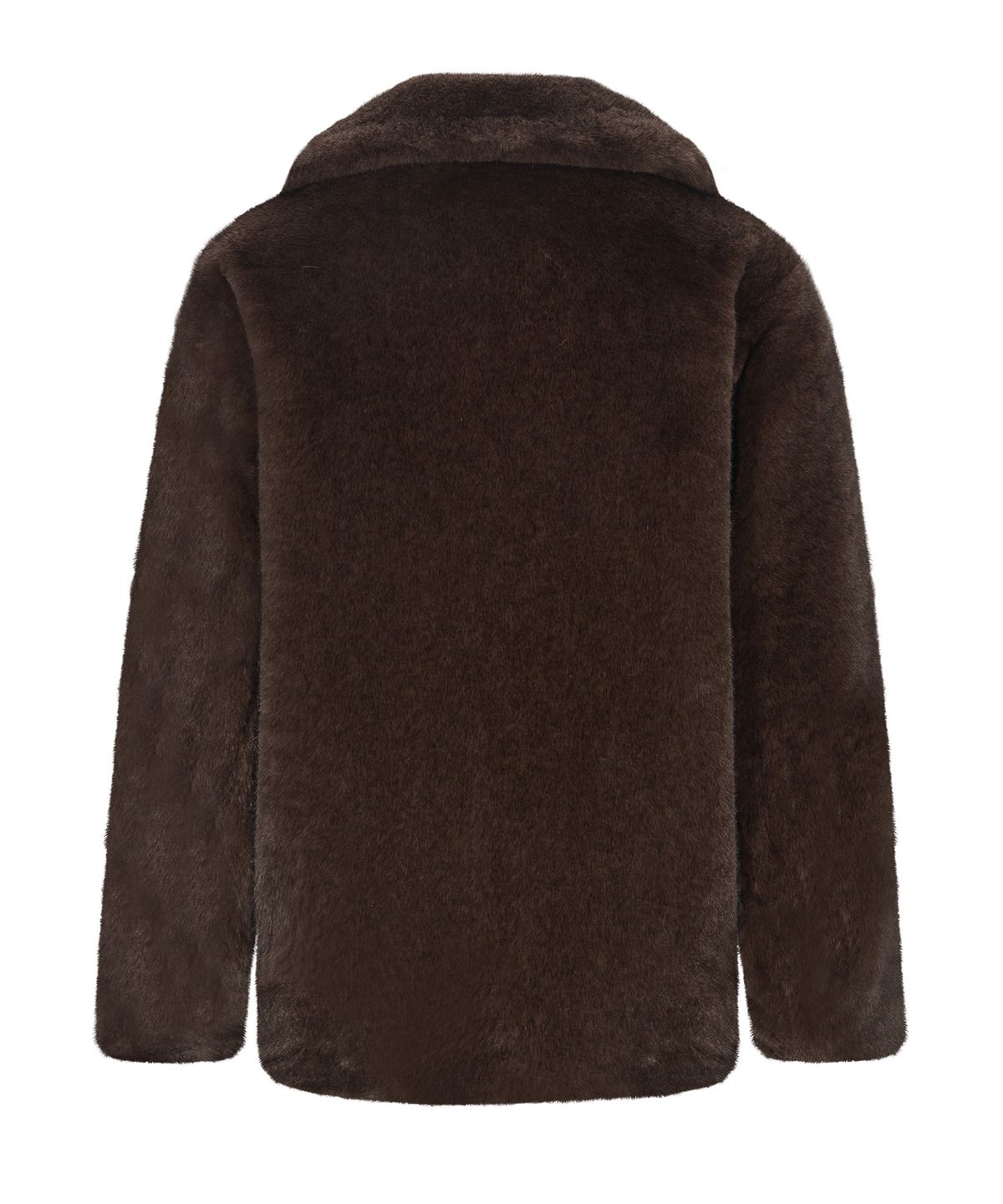루시르주(LUCIR ZU) Relaxed Faux Mink Fur Jacket (Brown)