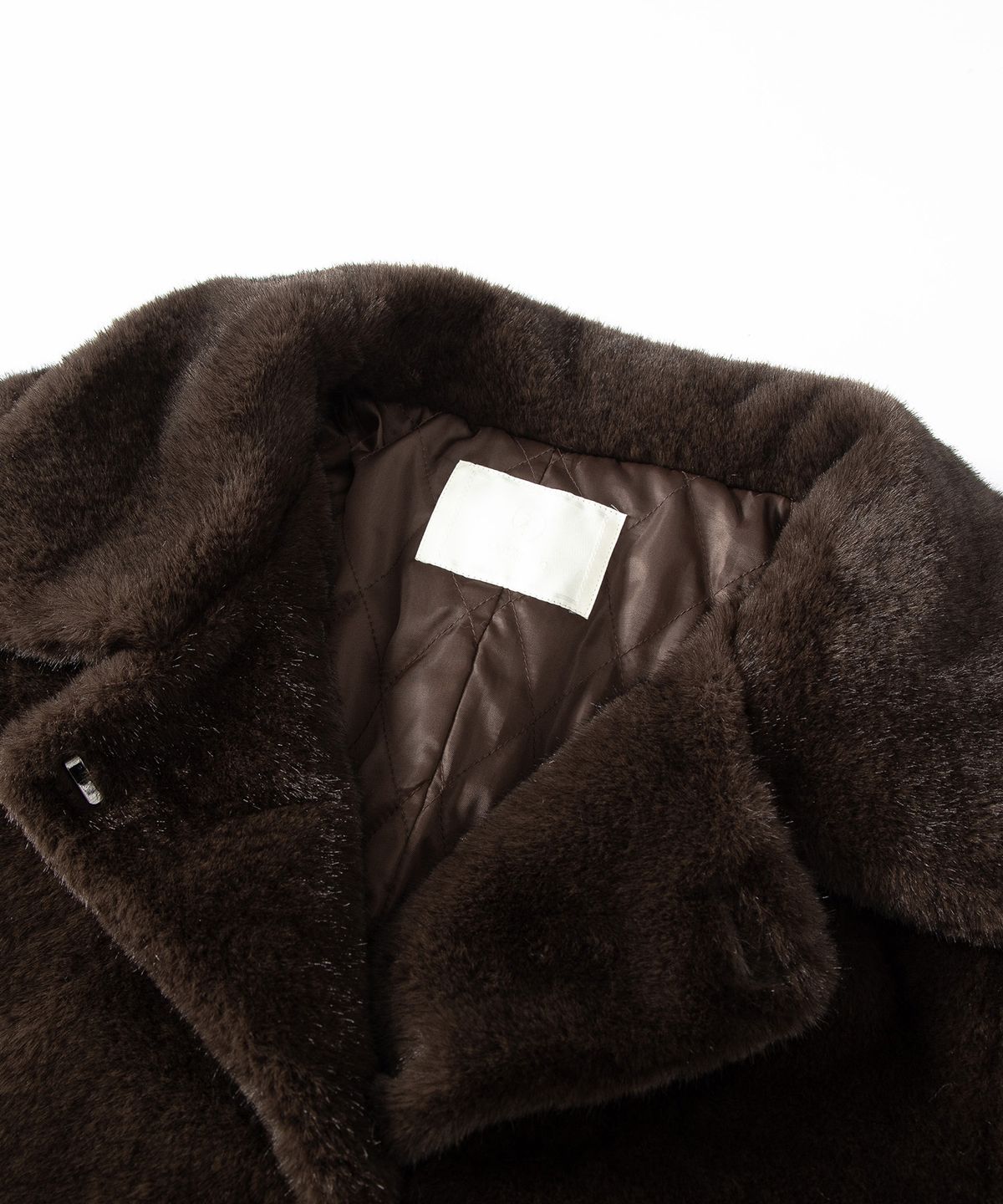 루시르주(LUCIR ZU) Relaxed Faux Mink Fur Jacket (Brown)
