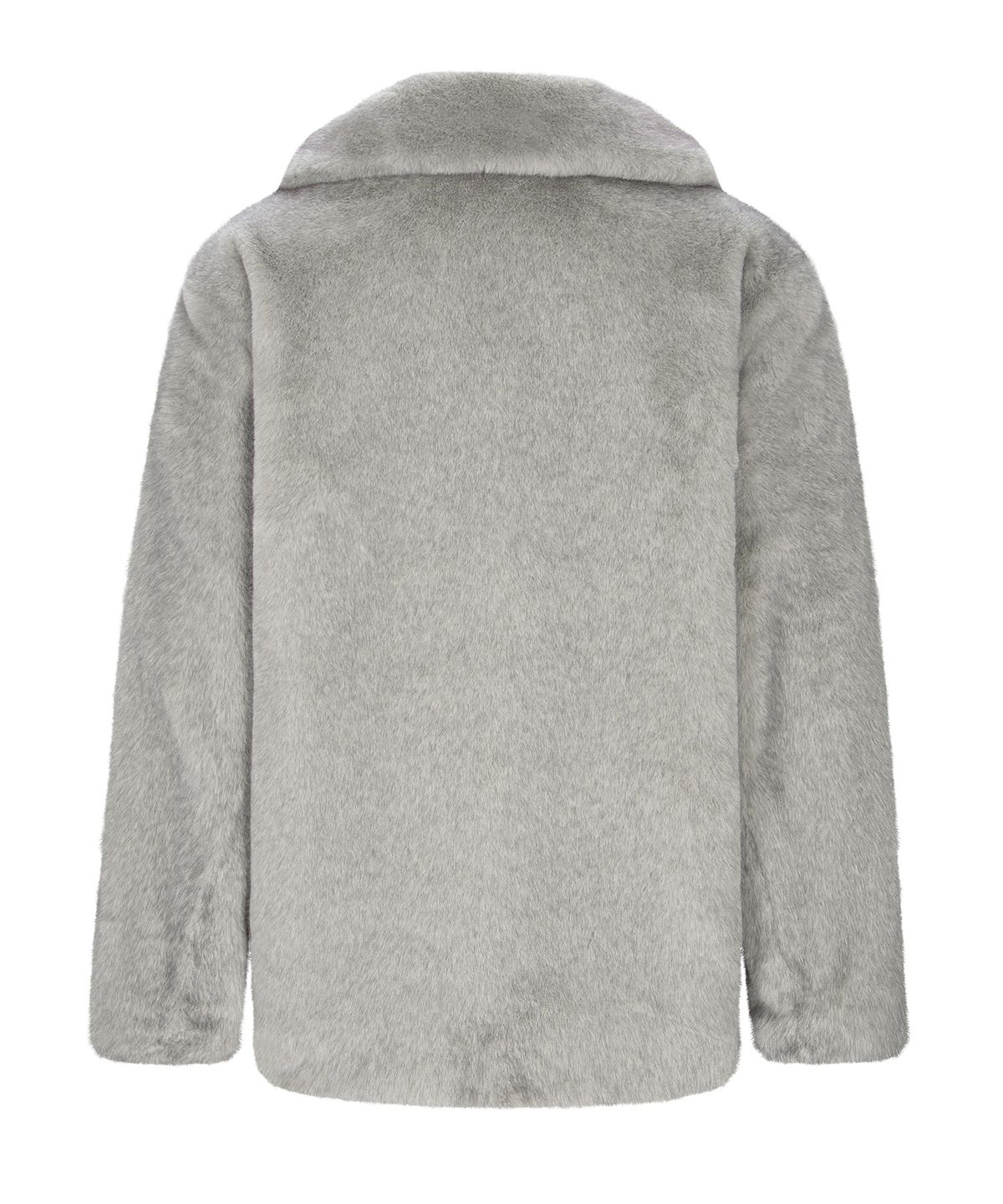 루시르주(LUCIR ZU) Relaxed Faux Mink Fur Jacket (Gray)