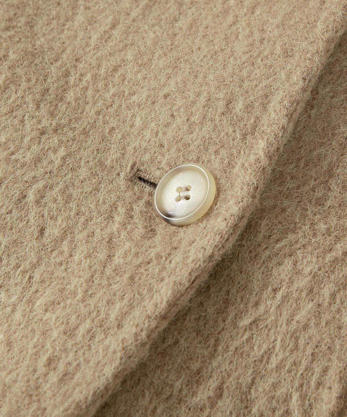 루시르주(LUCIR ZU) Handmade Alpaca High Neck Half Coat (Beige)