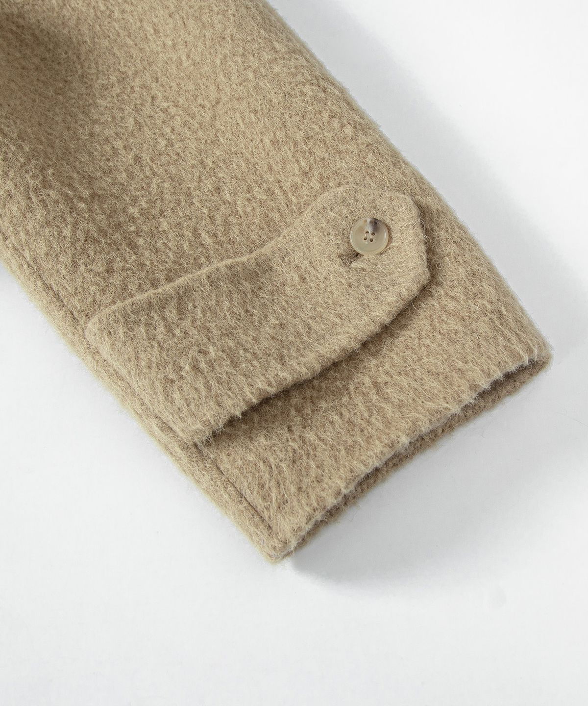 루시르주(LUCIR ZU) Handmade Alpaca High Neck Half Coat (Beige)