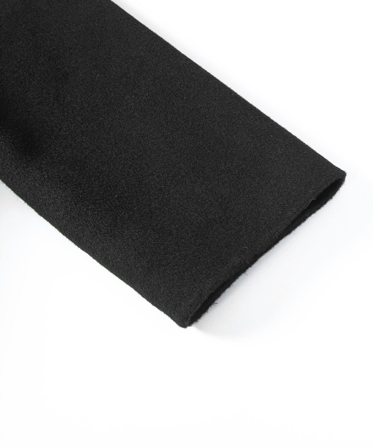 루시르주(LUCIR ZU) Handmade Detachable Fur Collar Maxi Wool Coat (Black)
