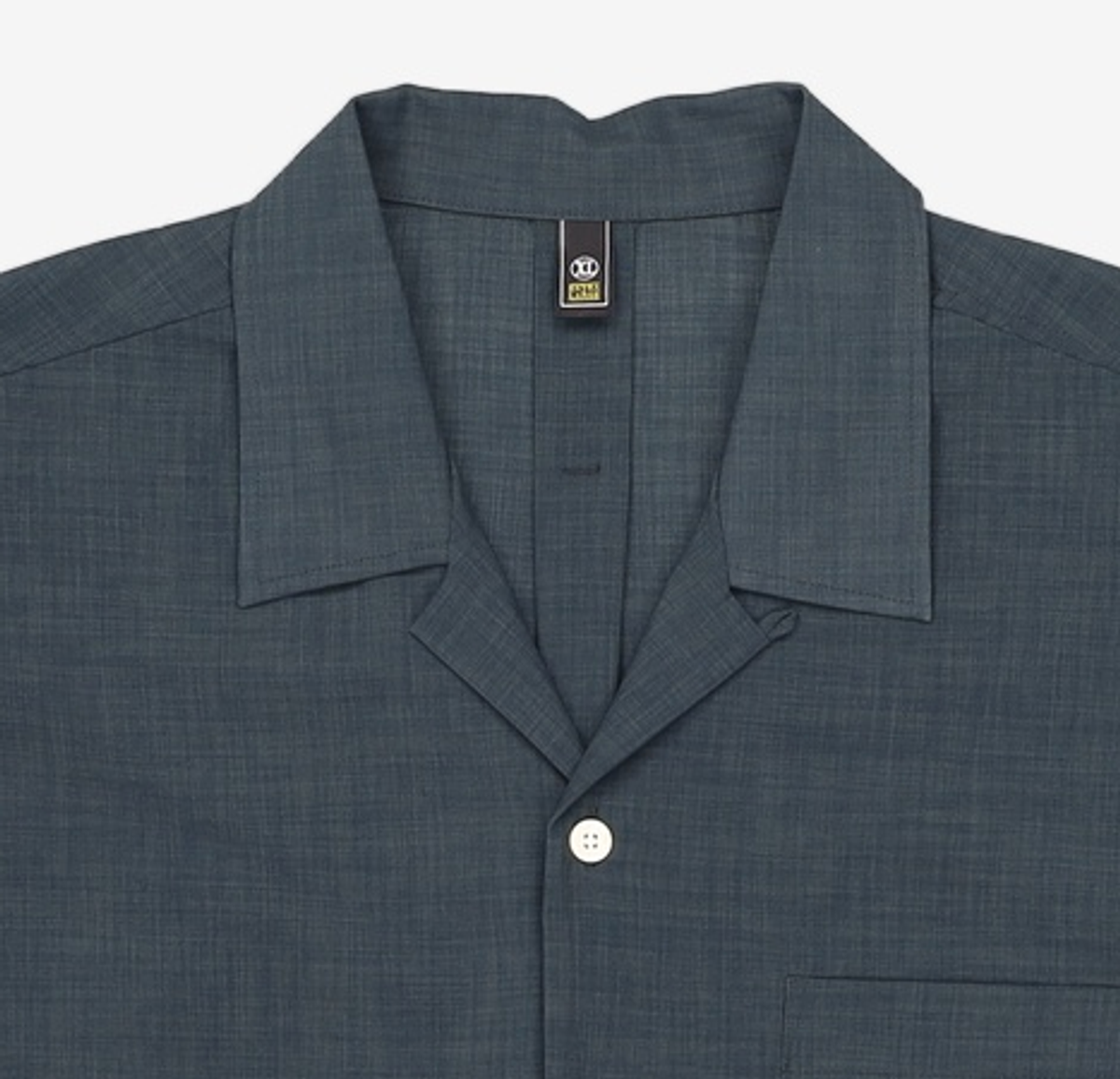 프리즘웍스(FRIZMWORKS) OPEN COLLAR STRING SHIRT _ DARK GREEN XL