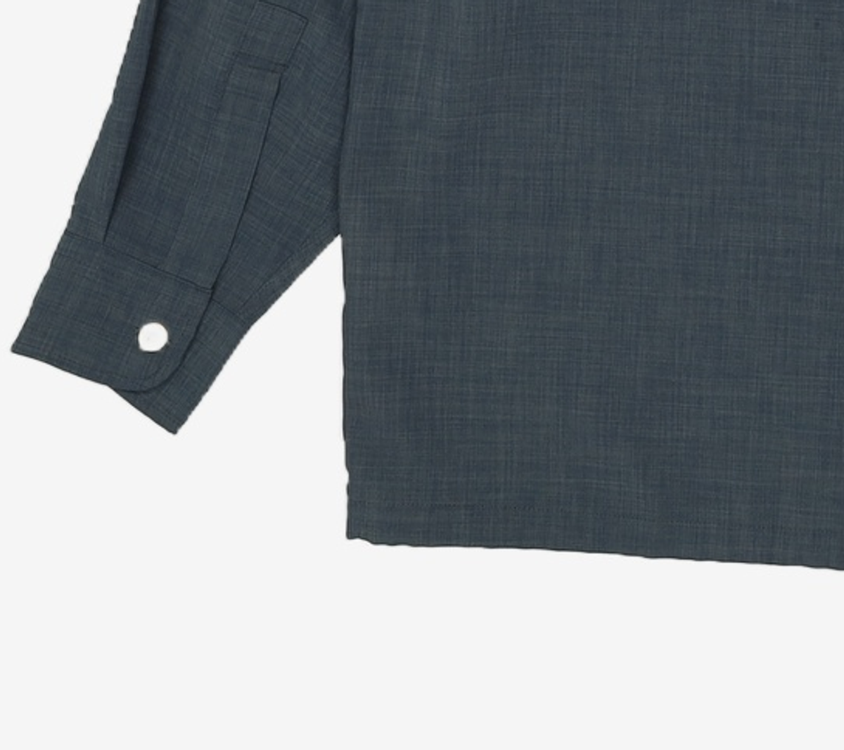 프리즘웍스(FRIZMWORKS) OPEN COLLAR STRING SHIRT _ DARK GREEN XL