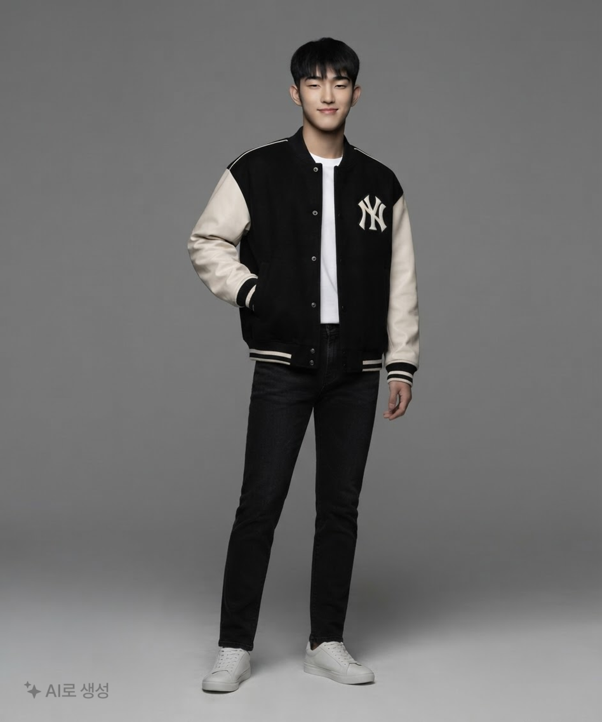 엠엘비(MLB) 울 베이직 바시티자켓 NY L