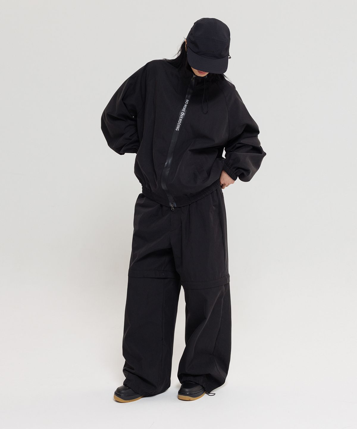 노버(NNVER) 투웨이 와이드팬츠 (black)