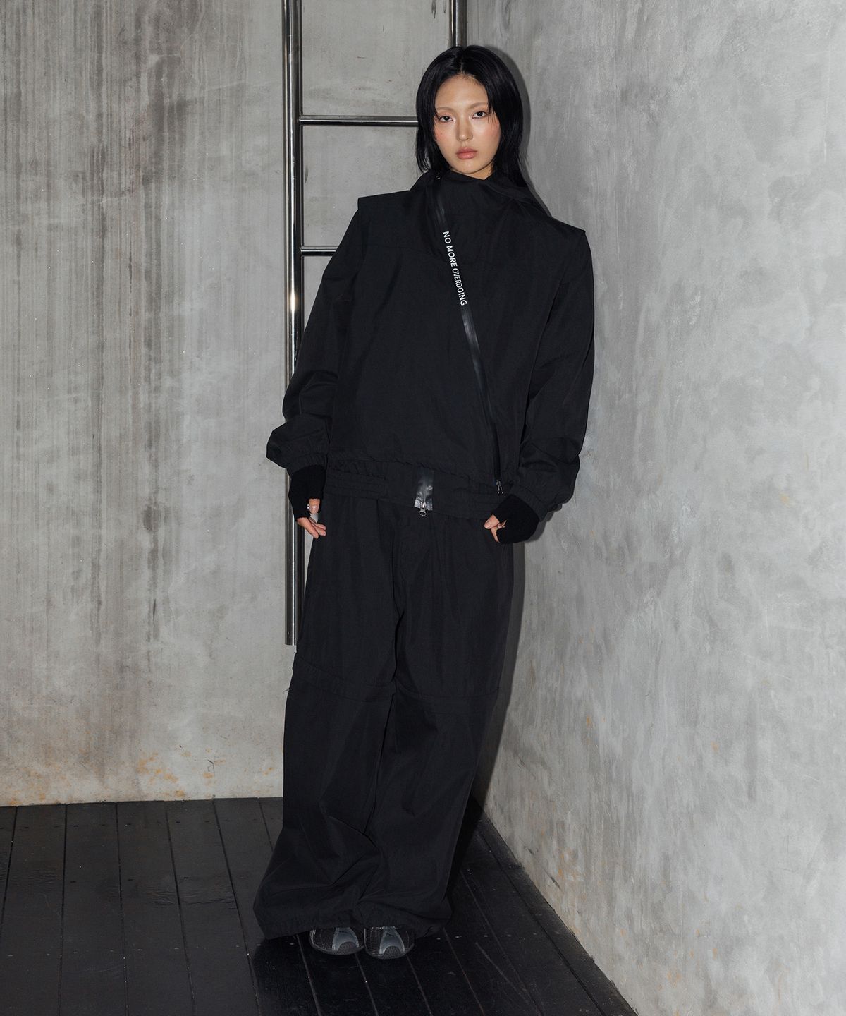 노버(NNVER) 투웨이 와이드팬츠 (black)