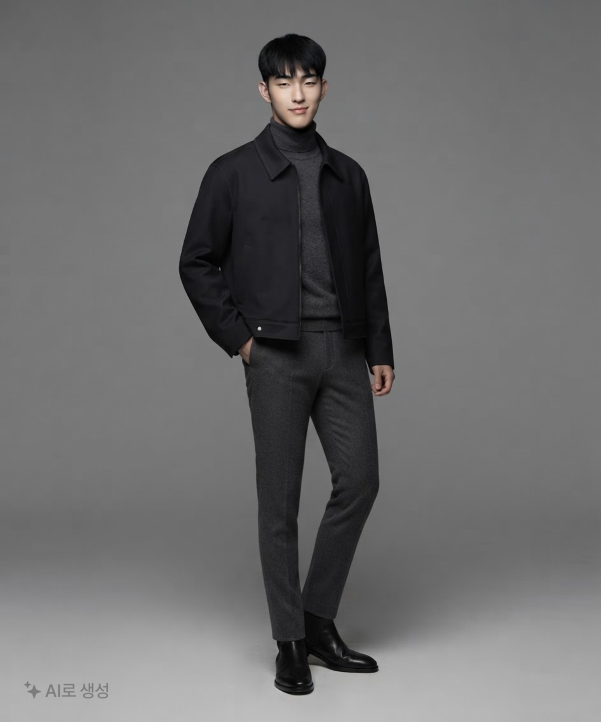 인사일런스(INSILENCE) 울 크롭 랩 자켓 M