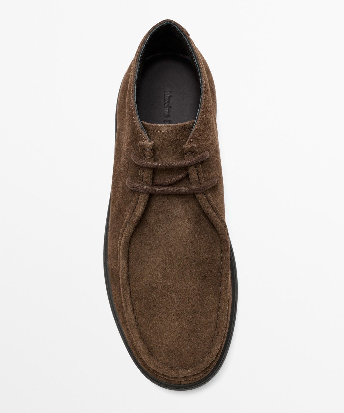 마시모두띠(MASSIMO DUTTI) 스티치 디테일 가죽 스플릿 스웨이드 앵클 부츠