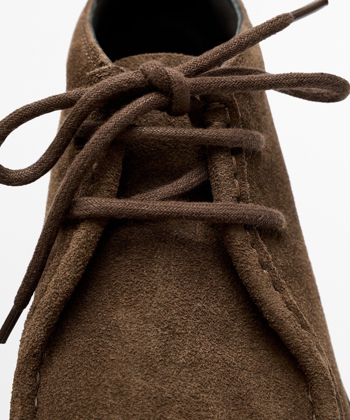 마시모두띠(MASSIMO DUTTI) 스티치 디테일 가죽 스플릿 스웨이드 앵클 부츠
