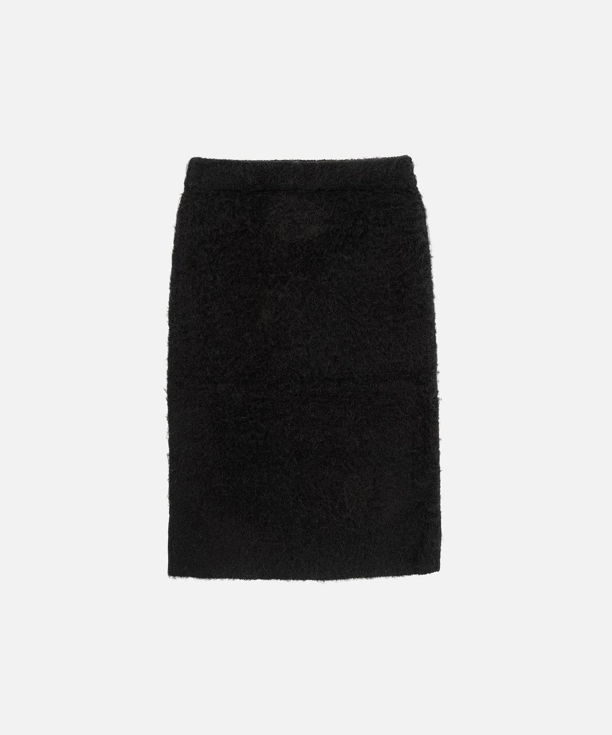 인스턴트펑크(INSTANTFUNK) FUZZY KNIT LONG SKIRT - BLACK