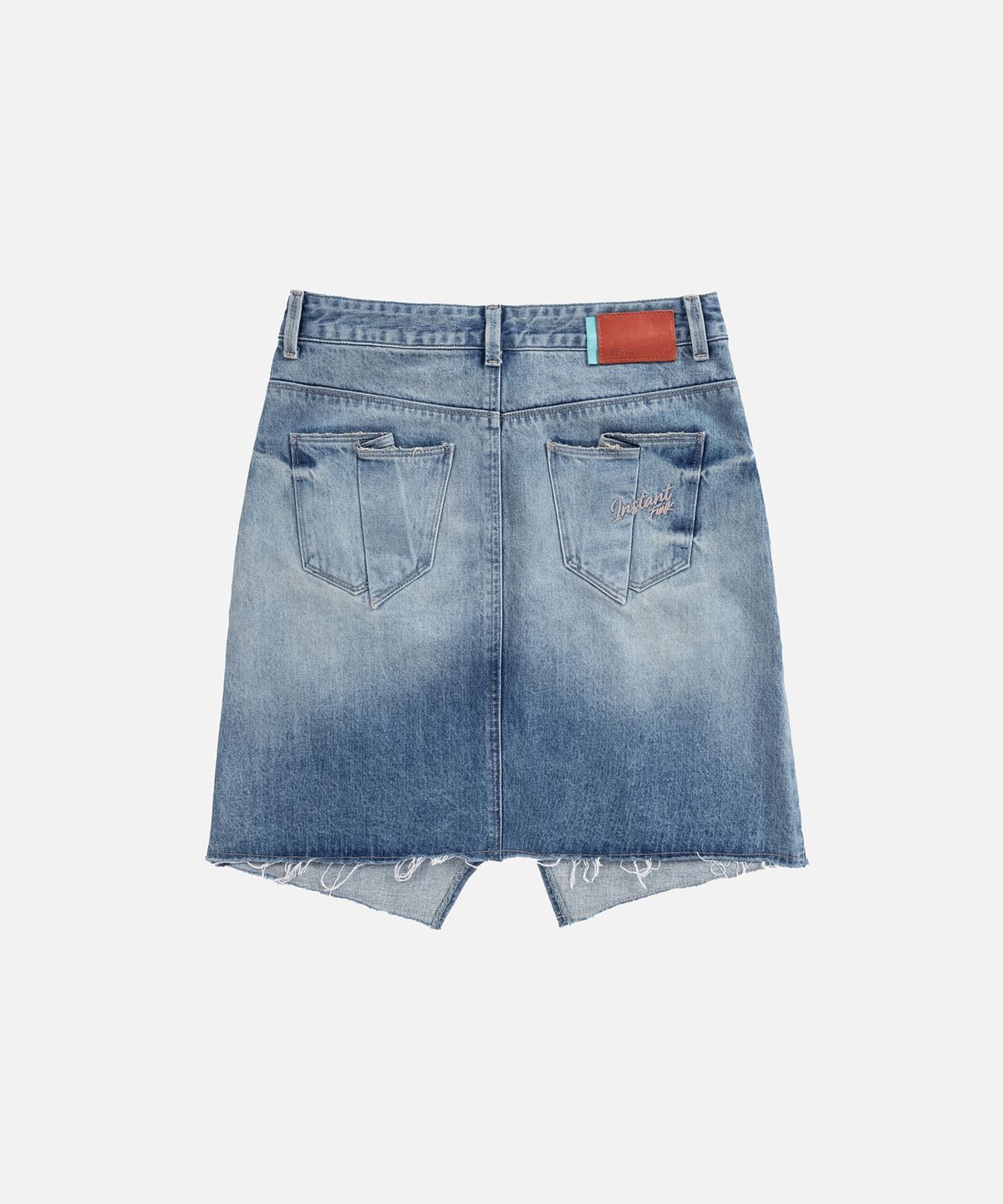 인스턴트펑크(INSTANTFUNK) H LINE SLIT DENIM SKIRT - BLUE