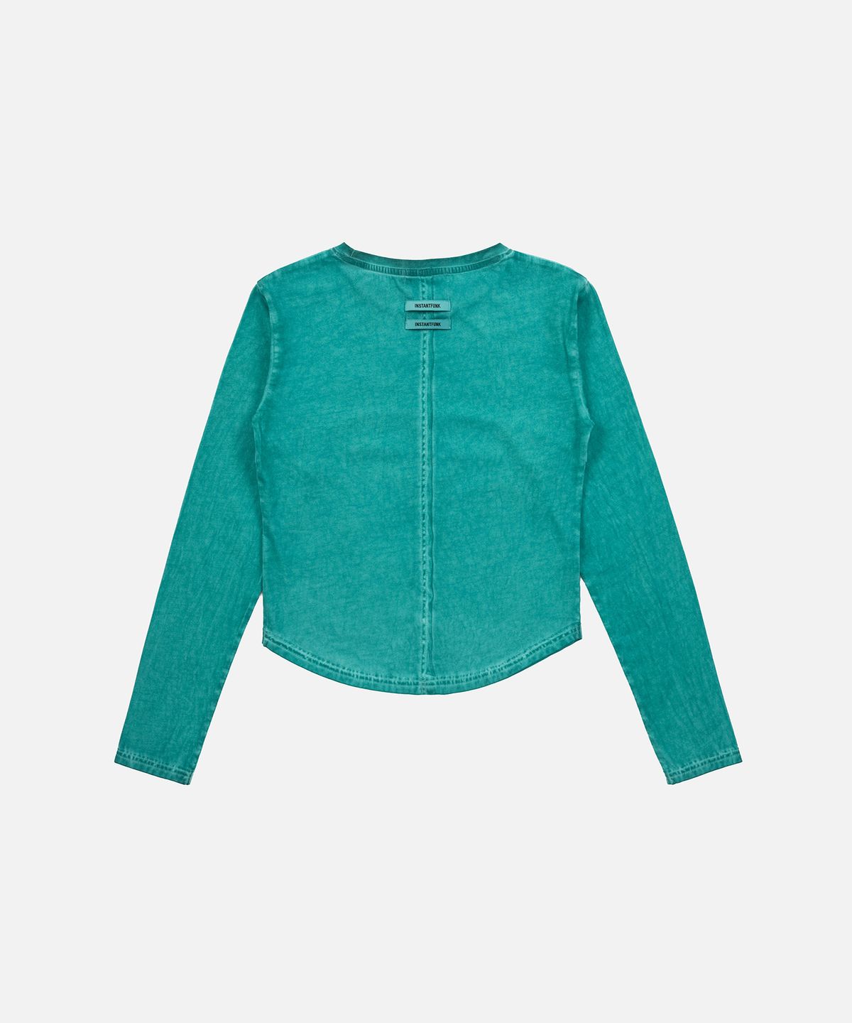 인스턴트펑크(INSTANTFUNK) PIGMENT CROPPED TEE - CYAN