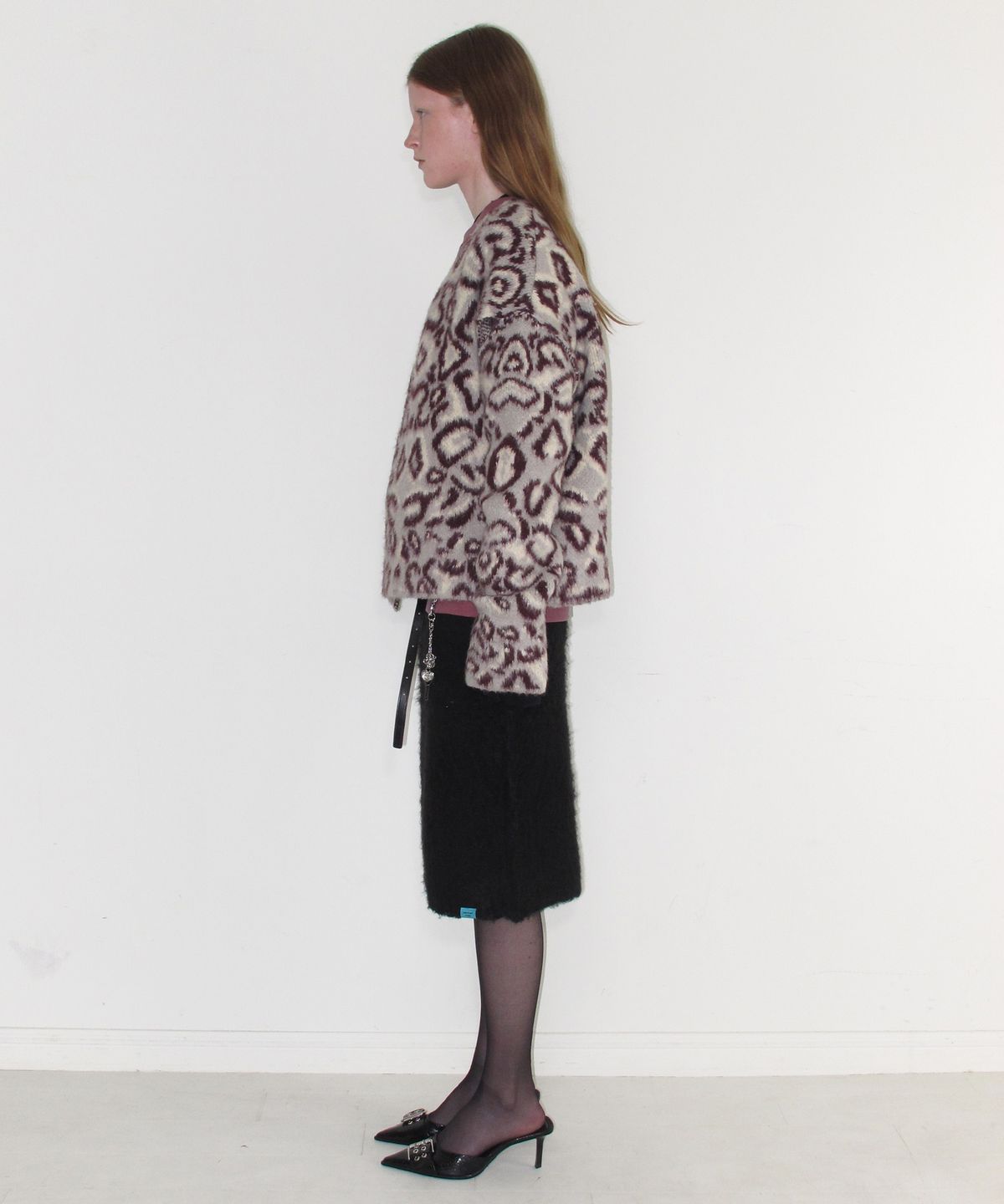 인스턴트펑크(INSTANTFUNK) LEOPARD KNIT CARDIGAN - MULTI
