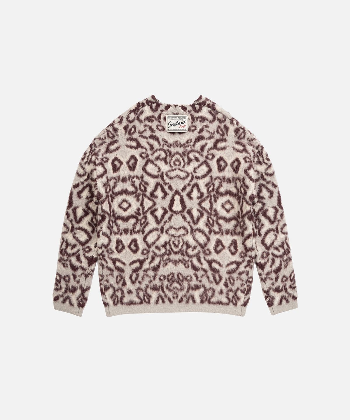 인스턴트펑크(INSTANTFUNK) LEOPARD KNIT CARDIGAN - MULTI