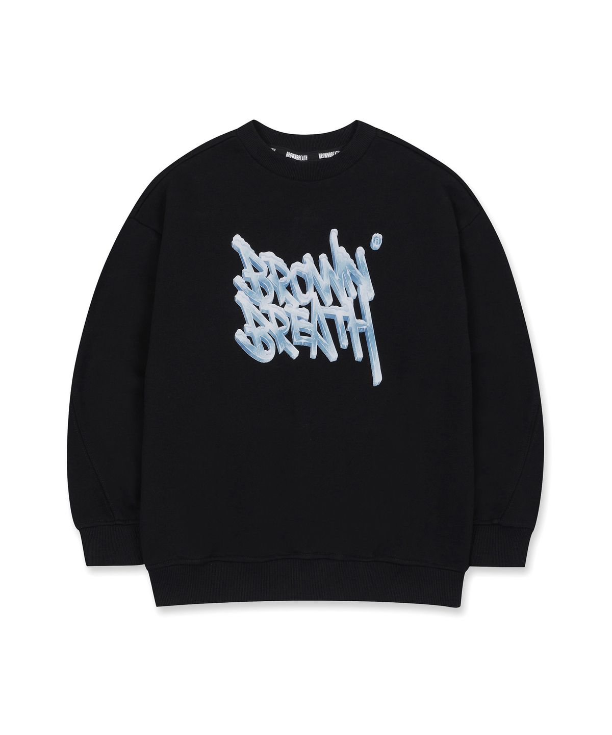 브라운브레스 키즈(BROWNBREATH KIDS) KIDS ICE TAG CREWNECK(기모) - BLACK