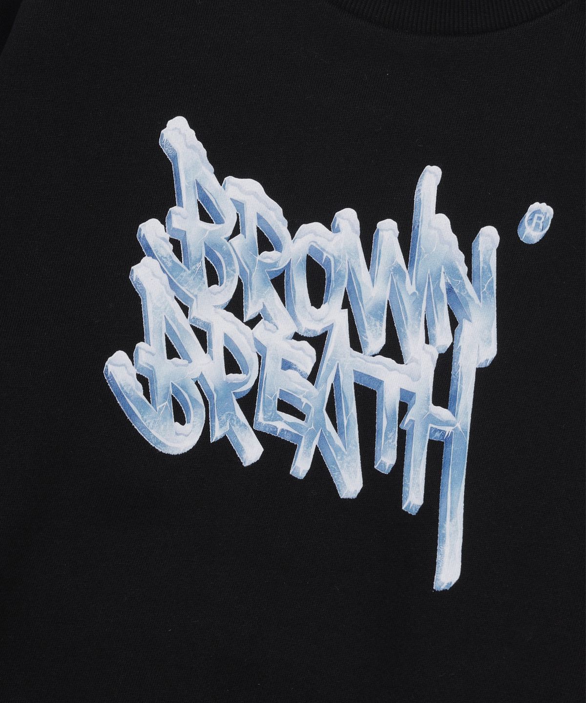 브라운브레스 키즈(BROWNBREATH KIDS) KIDS ICE TAG CREWNECK(기모) - BLACK