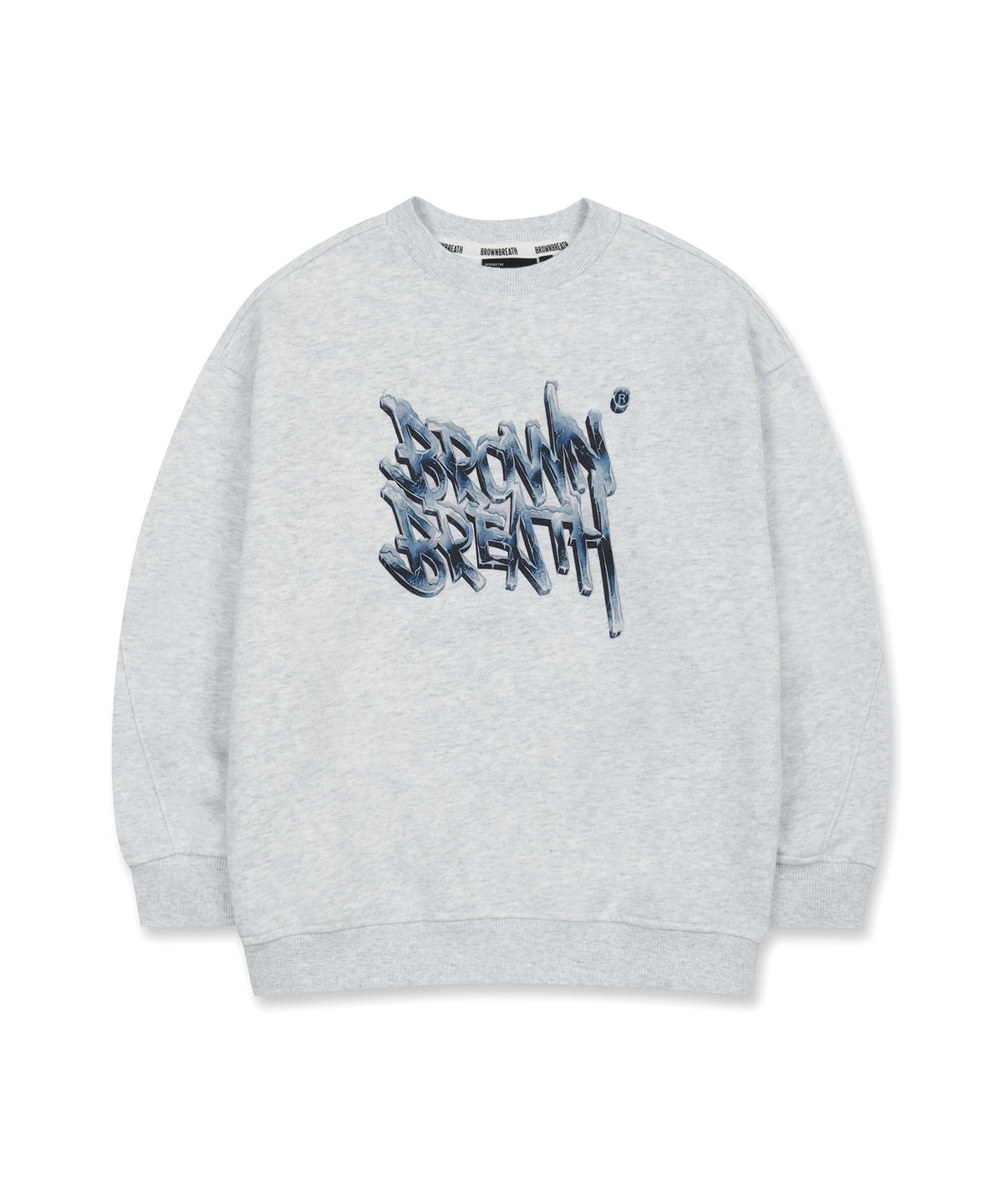 브라운브레스 키즈(BROWNBREATH KIDS) KIDS ICE TAG CREWNECK(기모) - ASH