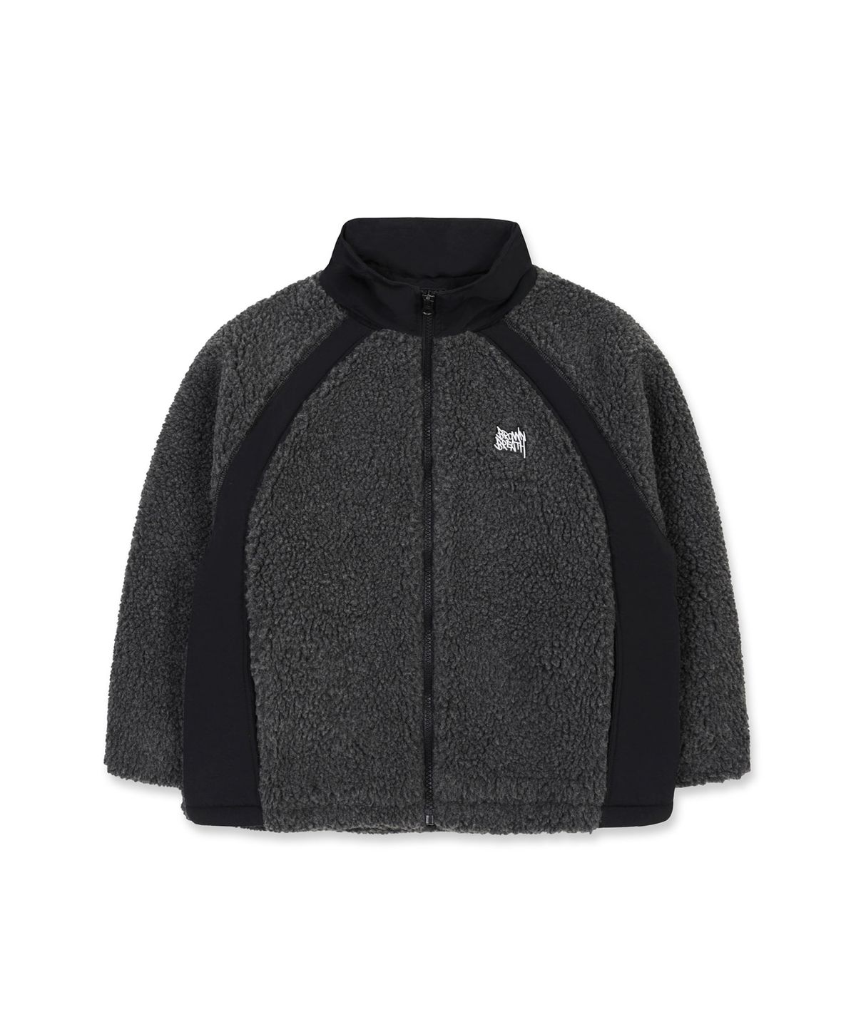 브라운브레스 키즈(BROWNBREATH KIDS) KIDS WOVEN MIX FLEECE JACKET - CHARCOAL