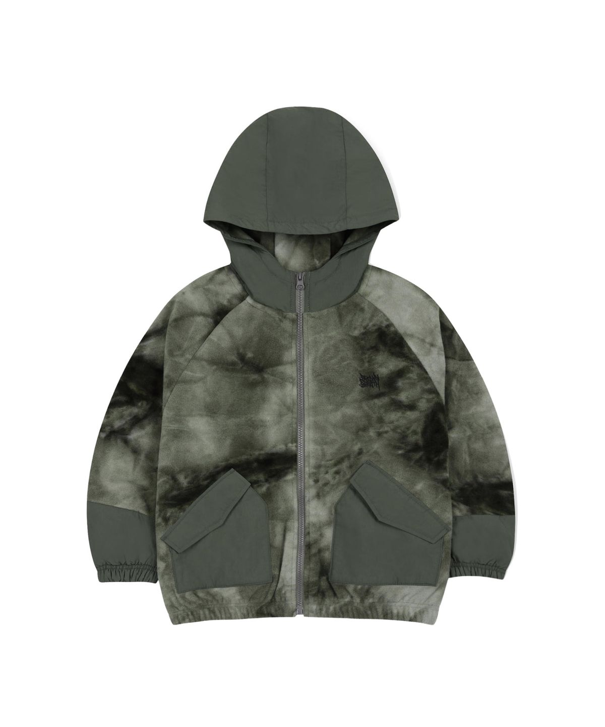 브라운브레스 키즈(BROWNBREATH KIDS) KIDS WOVEN MIX FLEECE HOOD ZIP UP - MINT
