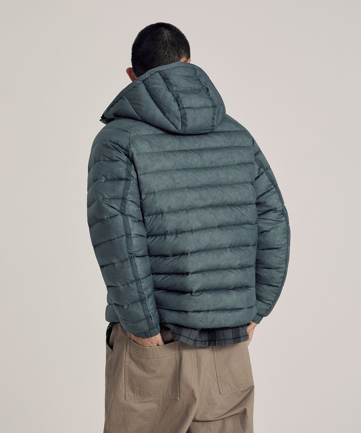 라코스테(LACOSTE) 남성 쉬어 후드 경량 미스트 구스 다운 점퍼 BH872E-56N 57I