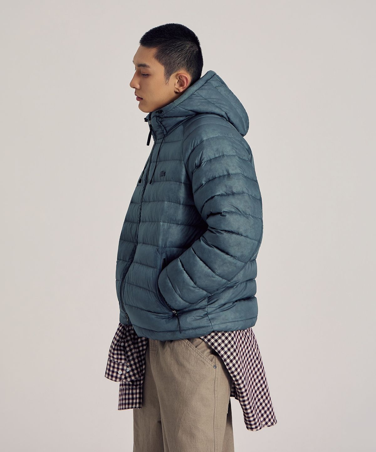라코스테(LACOSTE) 남성 쉬어 후드 경량 미스트 구스 다운 점퍼 BH872E-56N 57I