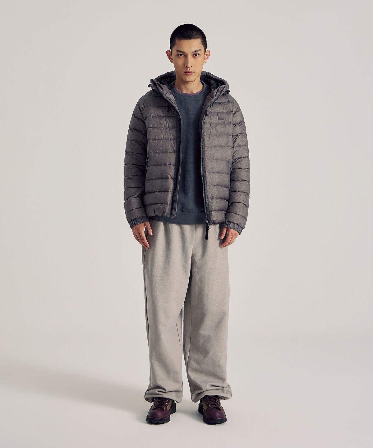 라코스테(LACOSTE) 남성 쉬어 후드 경량 미스트 구스 다운 점퍼 BH872E-56N 3L6