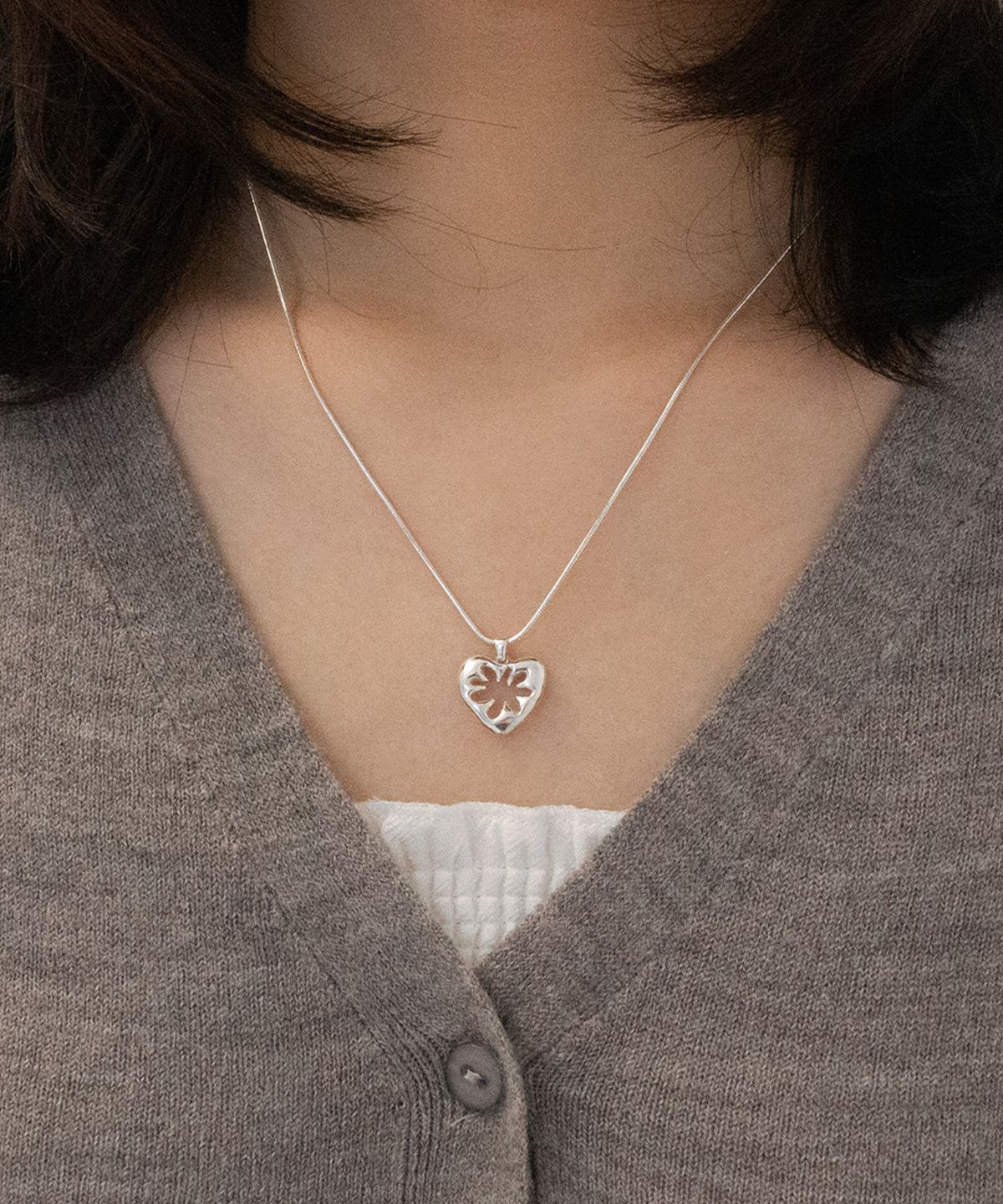 헤트(HAETT) [925 silver] thorn to core necklace