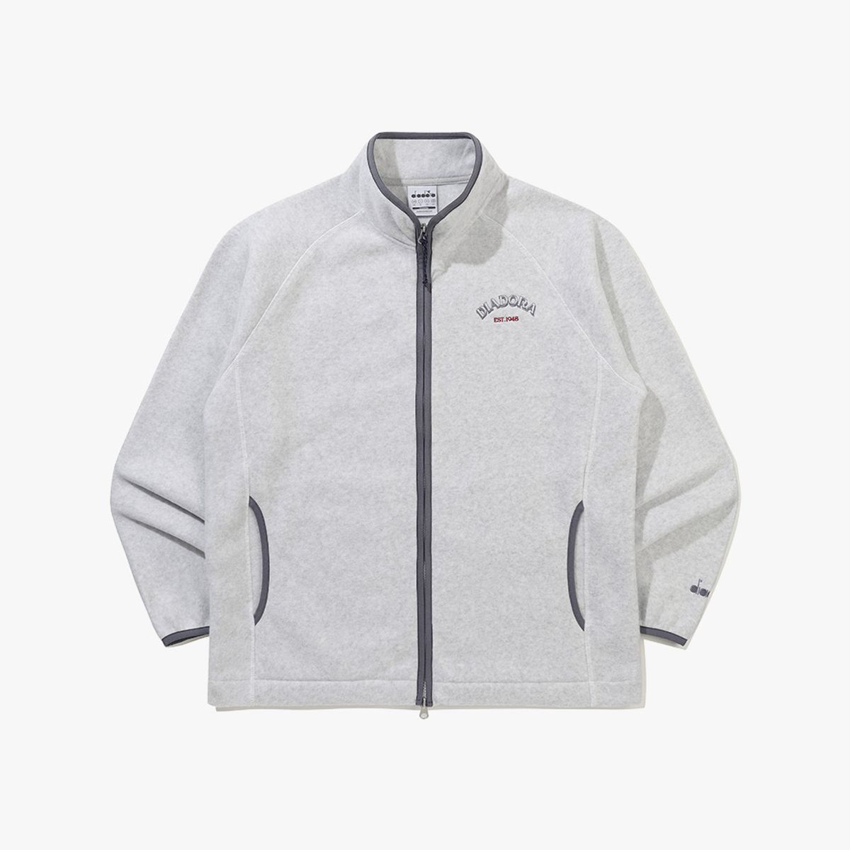 디아도라(diadora) 클럽 하우스 플리스 자켓 MELANGE GREY