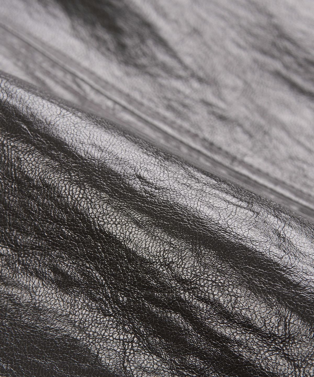 지제뮤지엄(ZIZEMUSEUM) RIBBED SLIM LEATHER JACKET (CHARCOAL)