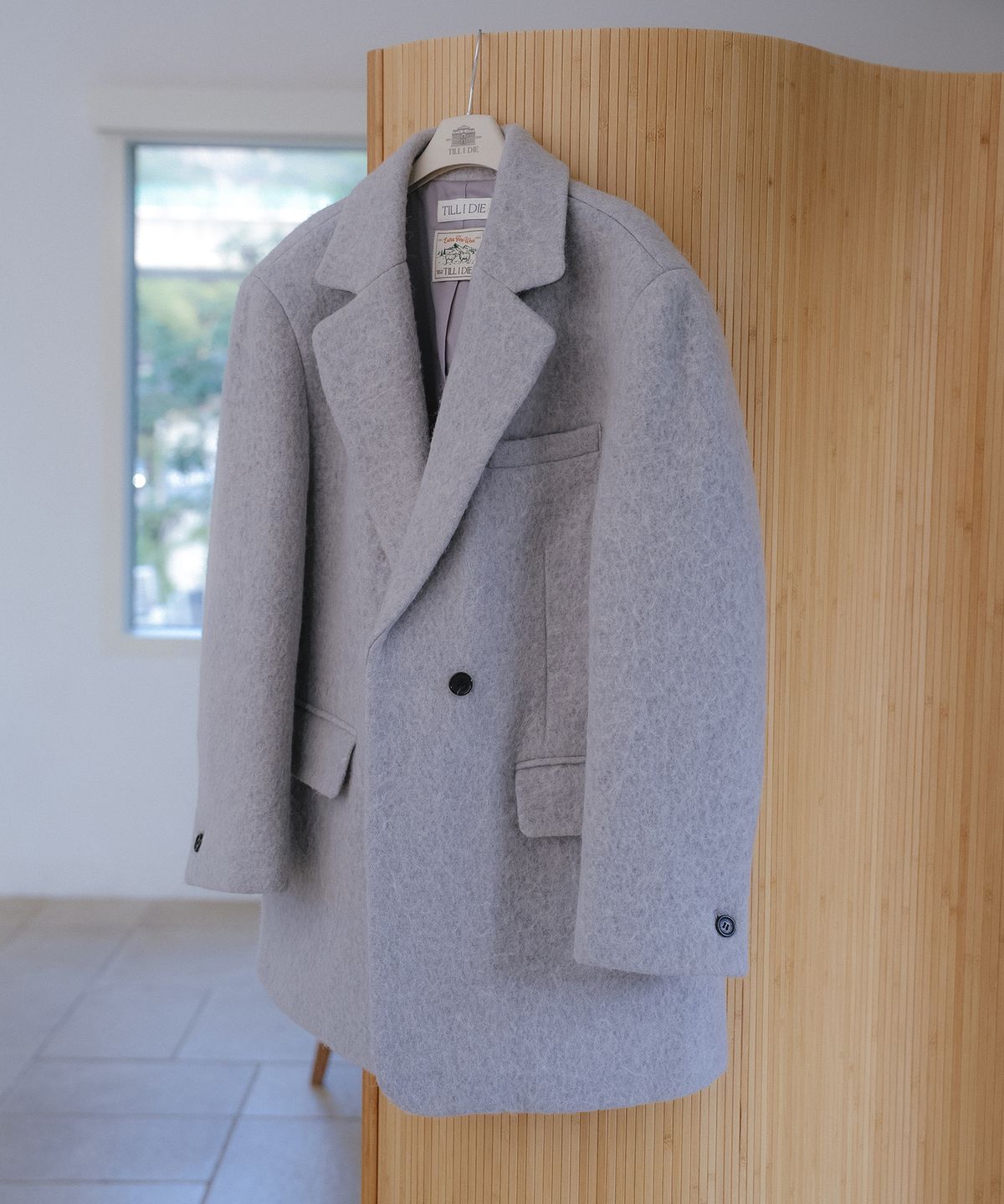 틸아이다이(TILL I DIE) Wool alpaca hairy jacket [TIWT04JK02]_Gray
