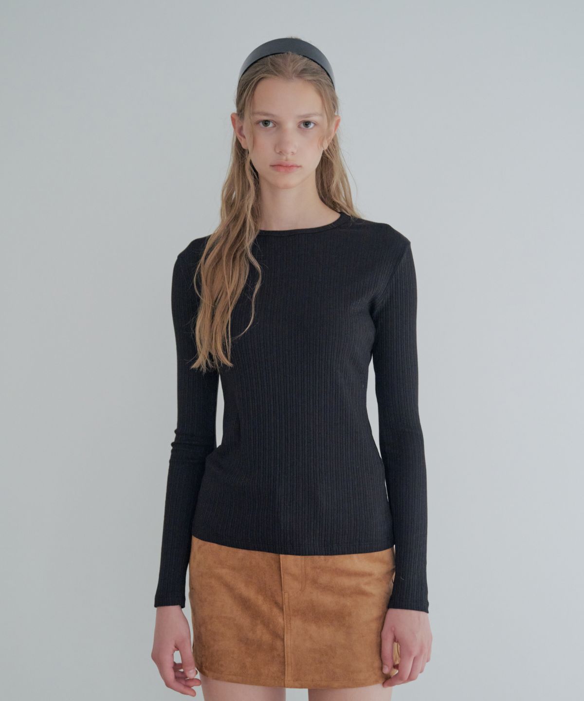 그라스플랜(GRASPLAN) [SET] Smooth Touch T-Shirt & Muffler_Black