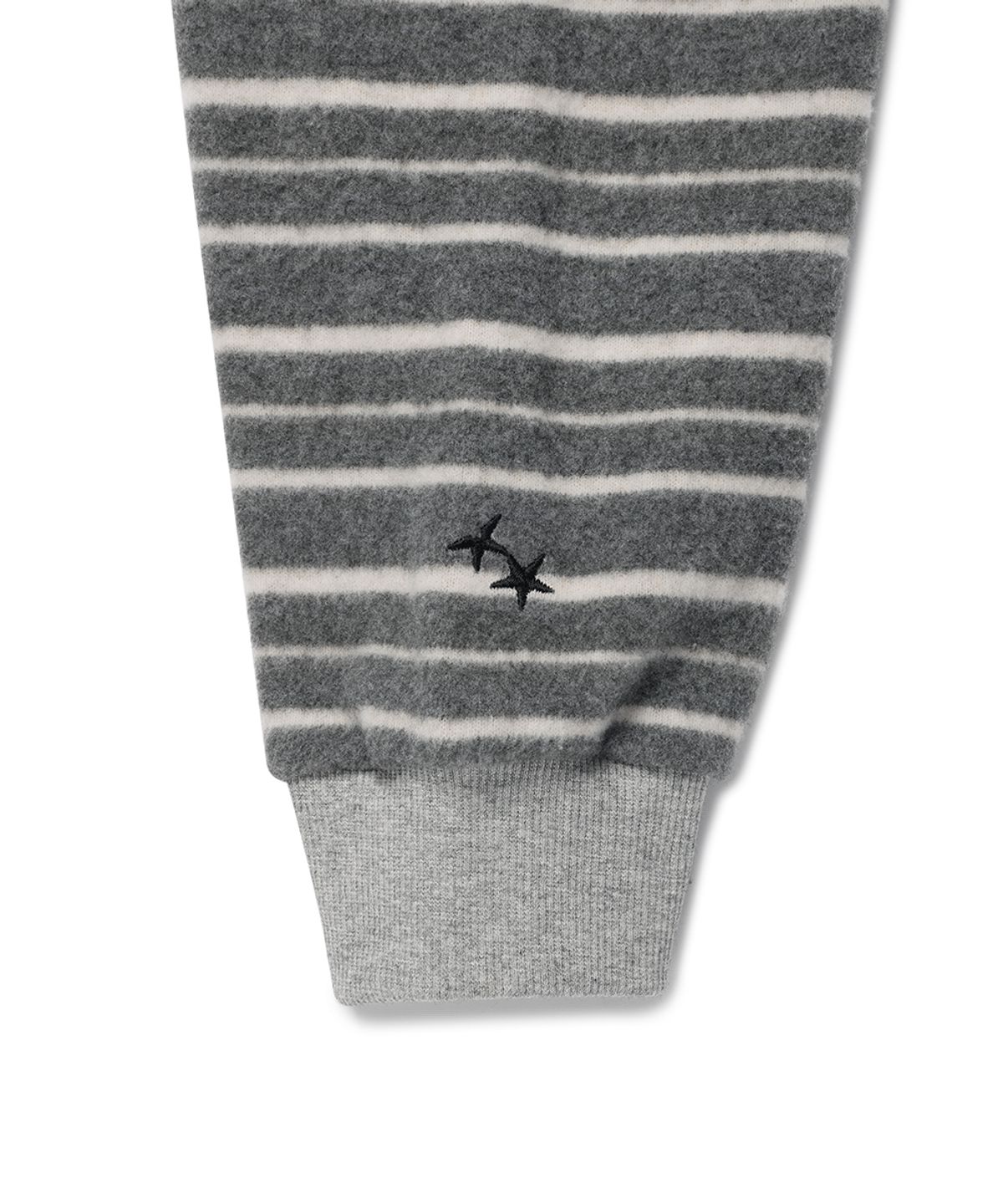카비시(CAVISH) SOFT STRIPED SHIRRING ZIP UP HOODIE GREY(CV2GFFM483A)