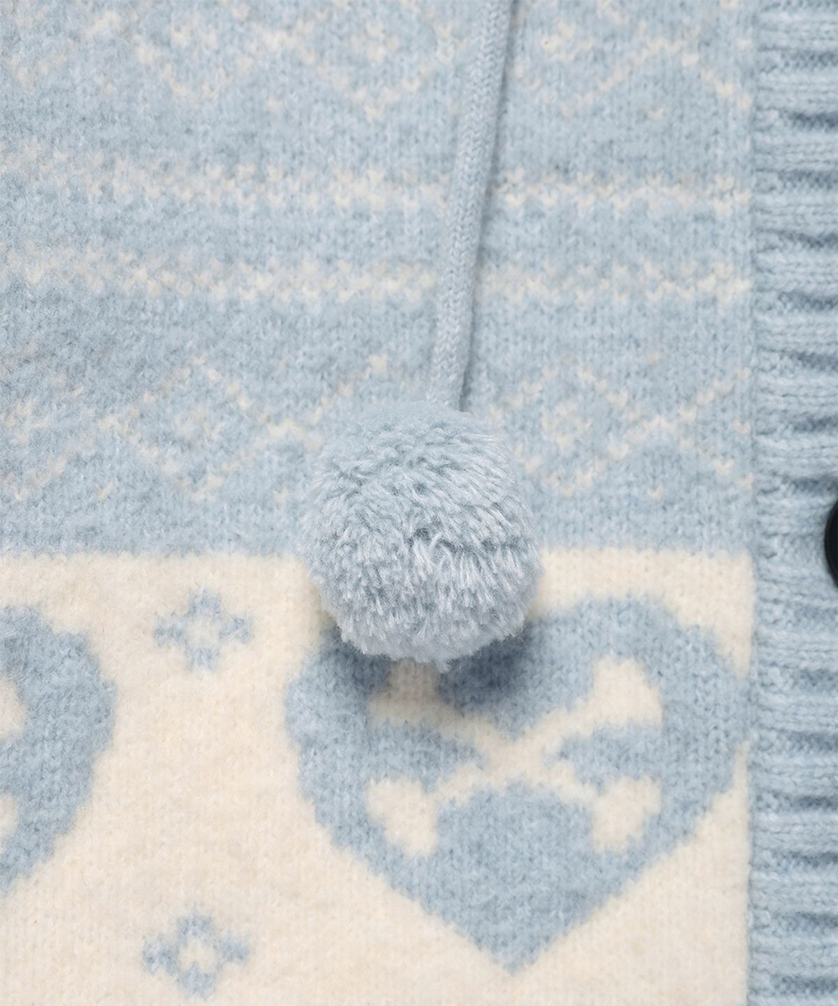 카비시(CAVISH) SKULL HEART NORDIC KNIT CARDIGAN BLUE(CV2GFUK680A)