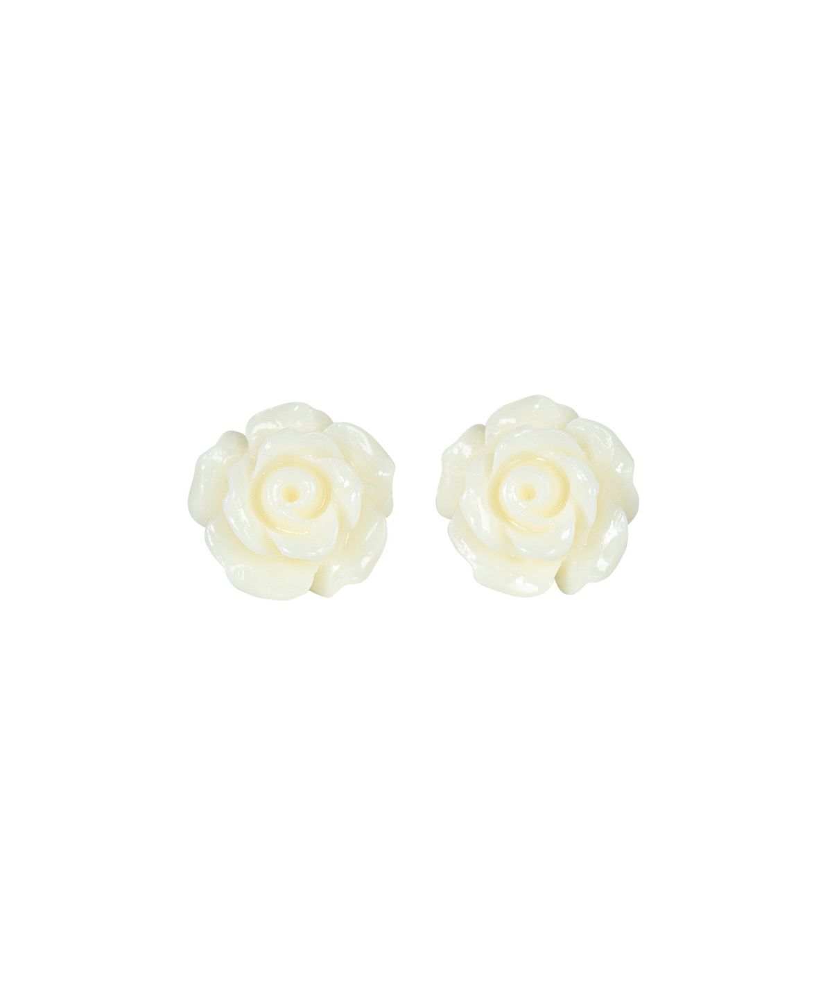 루시르주(LUCIR ZU) Rose Turquoise Silver Earrings 7mm (Ivory)
