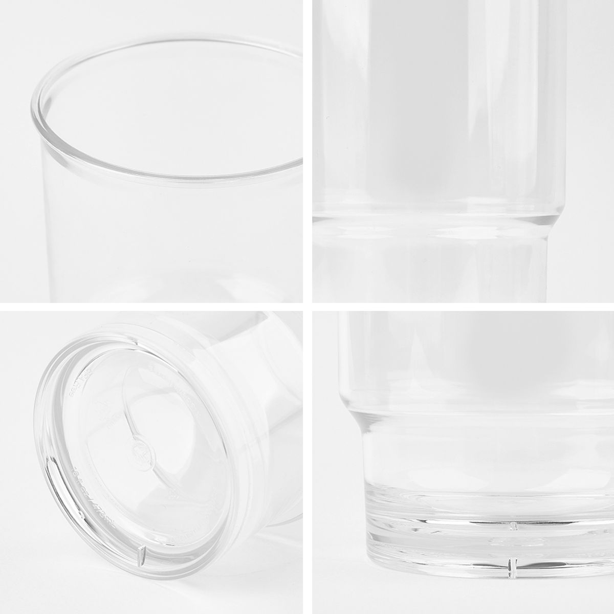 아조아(AJOAH) (112개) 뉴리유저블캡+보라보라 473ml 1박스 리유저블 플라스틱컵 다회용컵 카페컵 매장용 내열