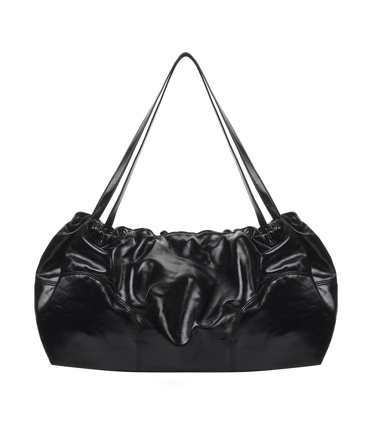 닉앤니콜(NICK&NICOLE) CRYSTAL SHIRRING TOTE BAG_BLACK