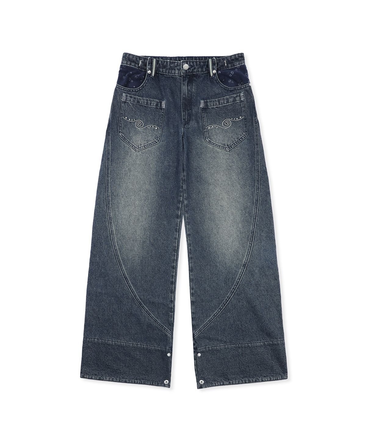 루나키후(RuNaKi'Hu') WXP106 아세이로 스트레이트 데님 팬츠 (BLUE)
