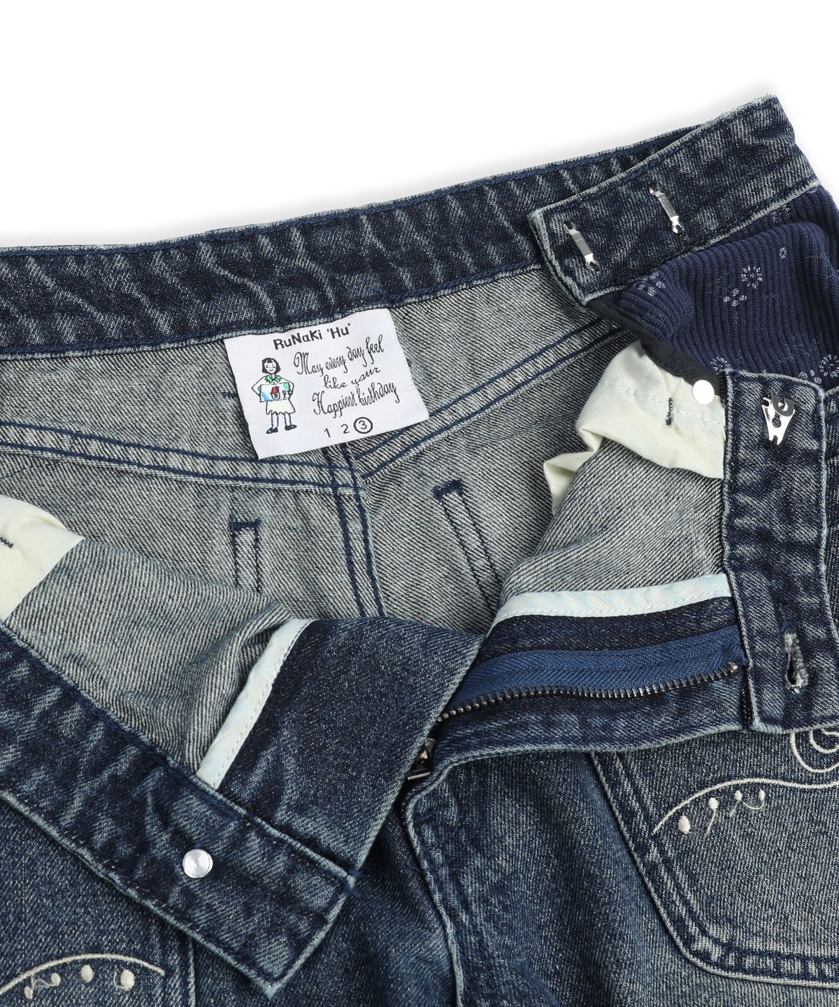 루나키후(RuNaKi'Hu') WXP106 아세이로 스트레이트 데님 팬츠 (BLUE)