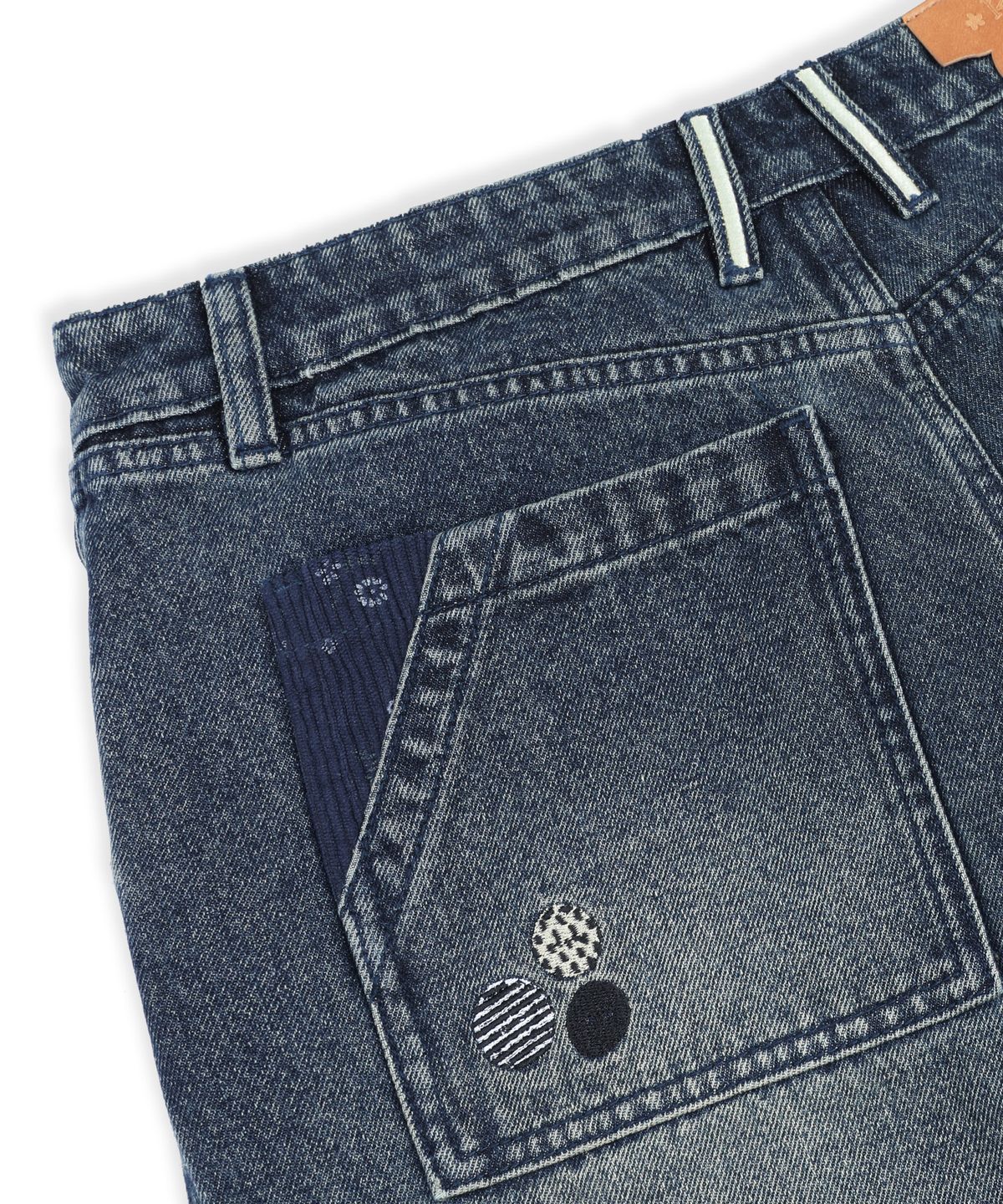 루나키후(RuNaKi'Hu') WXP106 아세이로 스트레이트 데님 팬츠 (BLUE)