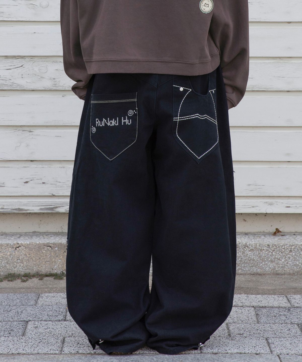 루나키후(RuNaKi'Hu') WXP112 돗토모리 뽀글뽀글 벌룬팬츠 (BLACK)