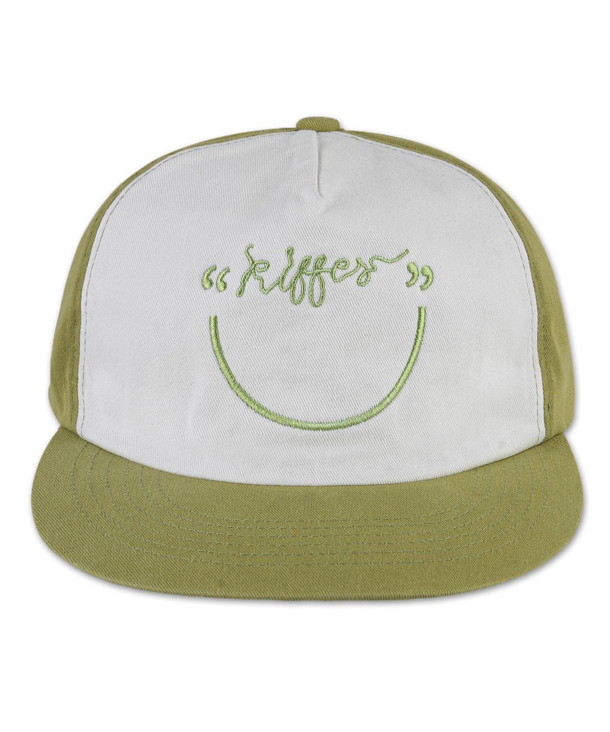 키페(KIFFER) Je Kiffe Smile 5-Panel two-tone ball cap-green