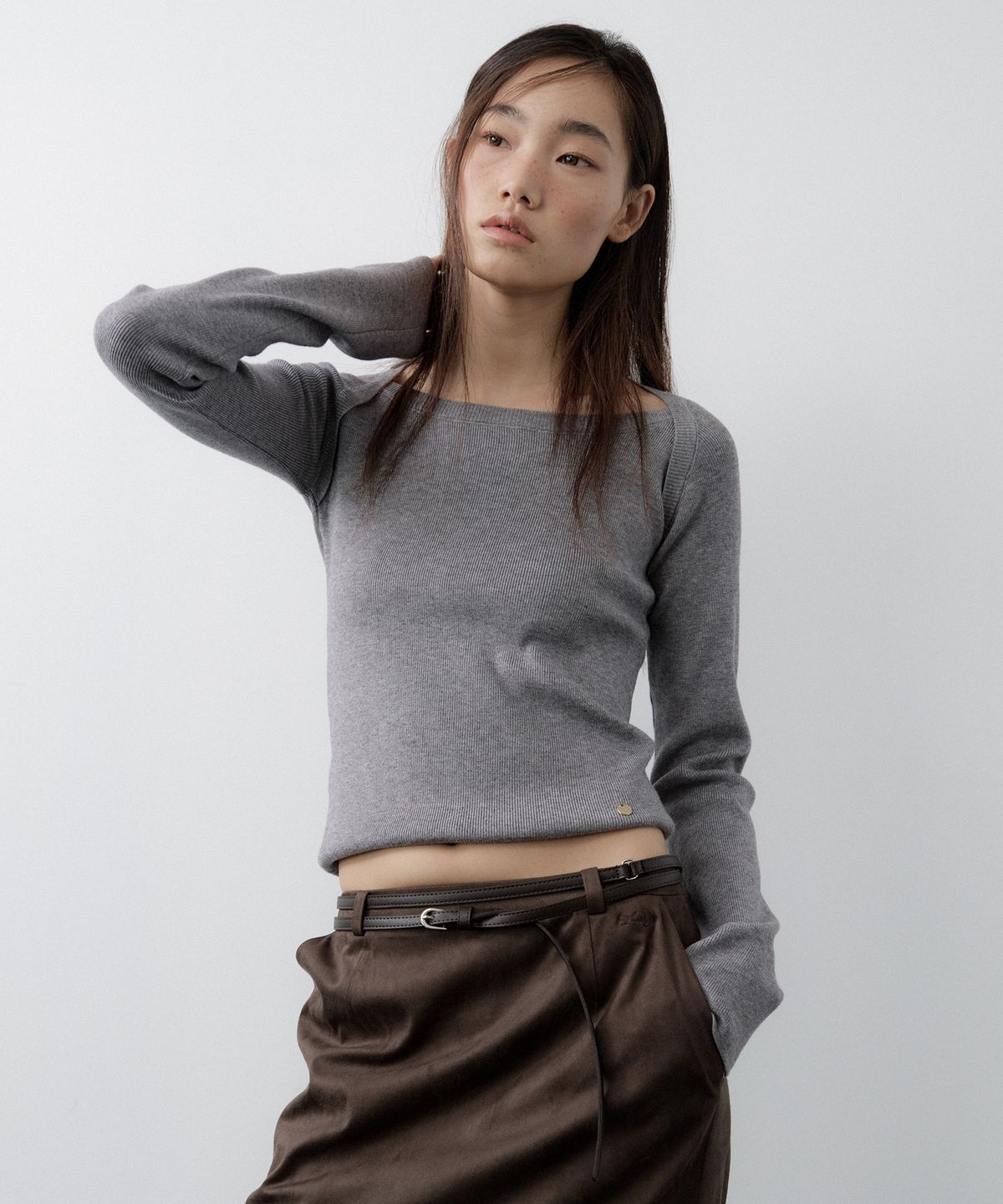 루시르주(LUCIR ZU) Double Wrap Long Belt (Brown)