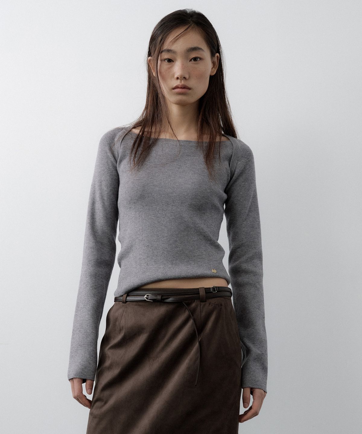 루시르주(LUCIR ZU) Double Wrap Long Belt (Brown)
