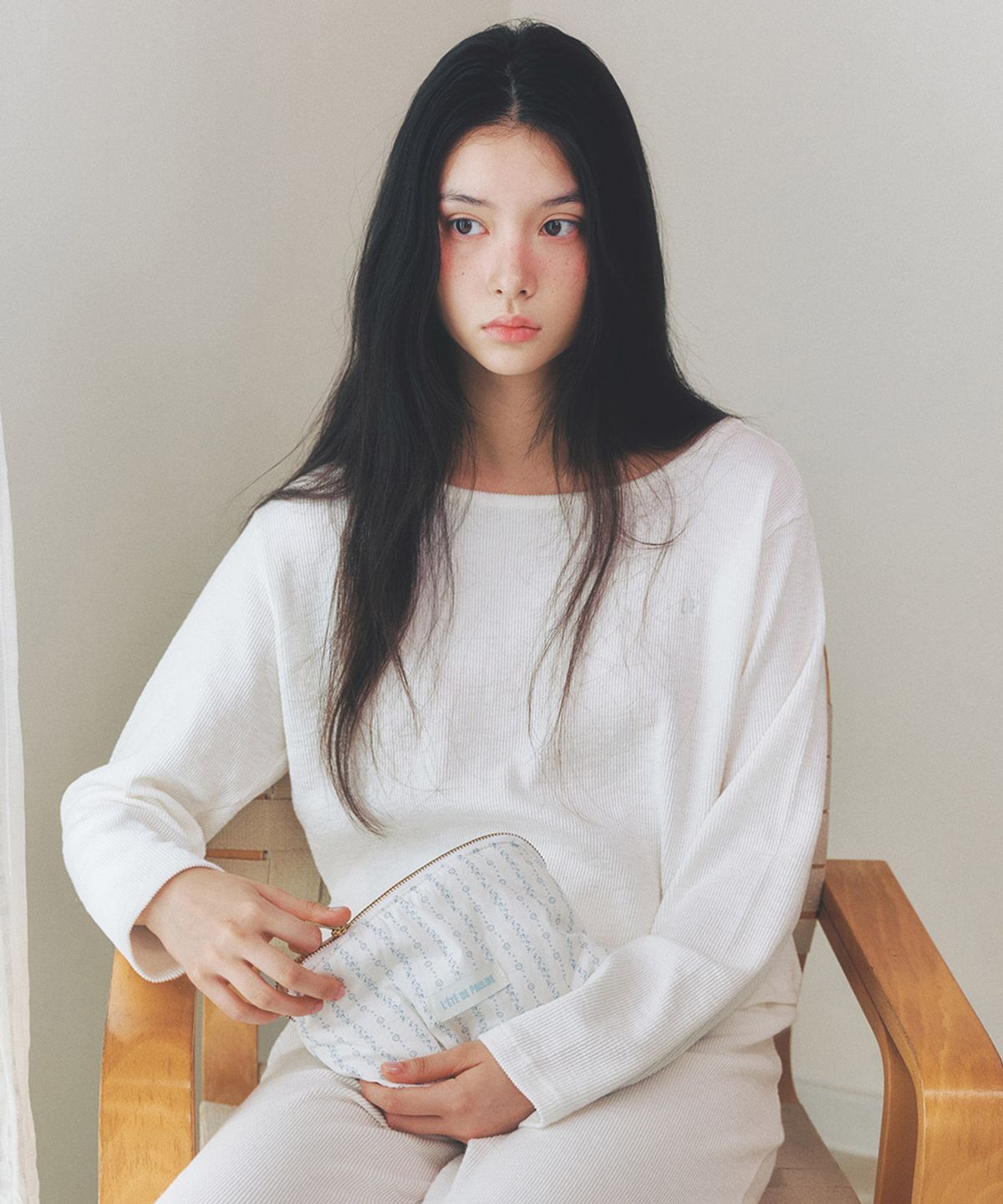 레떼드폴린(LETEDE PAULINE) 셸 패브릭 파우치