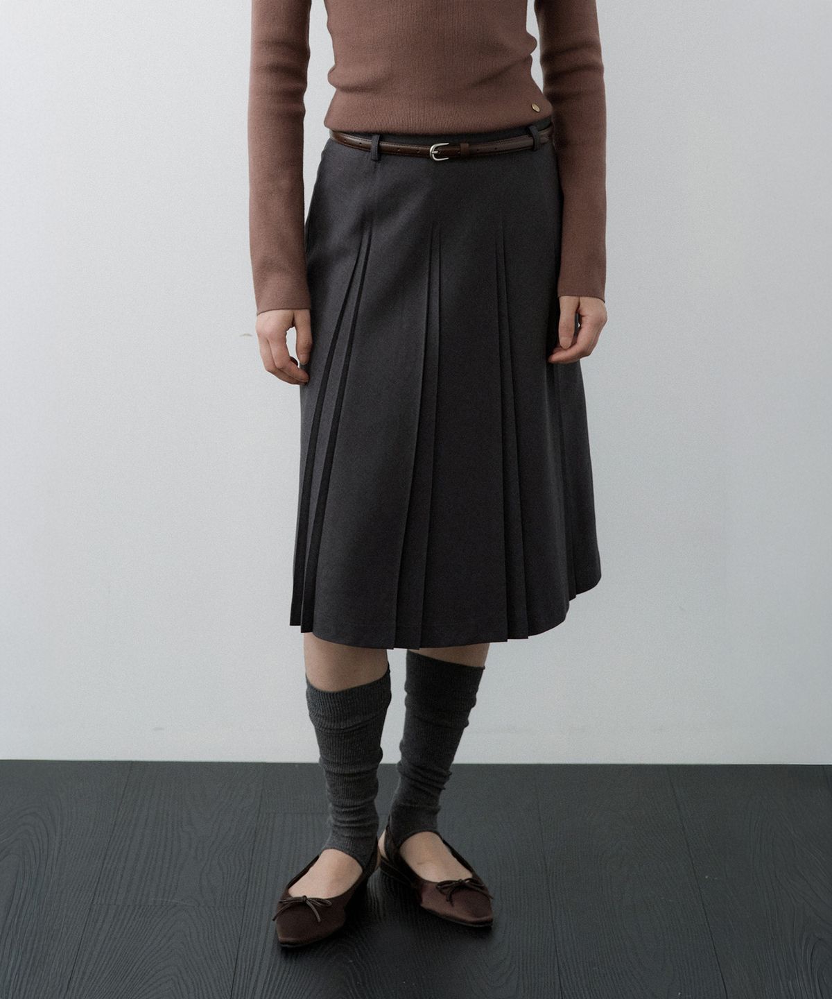 루시르주(LUCIR ZU) 15mm Cow Leather Belt (Brown)
